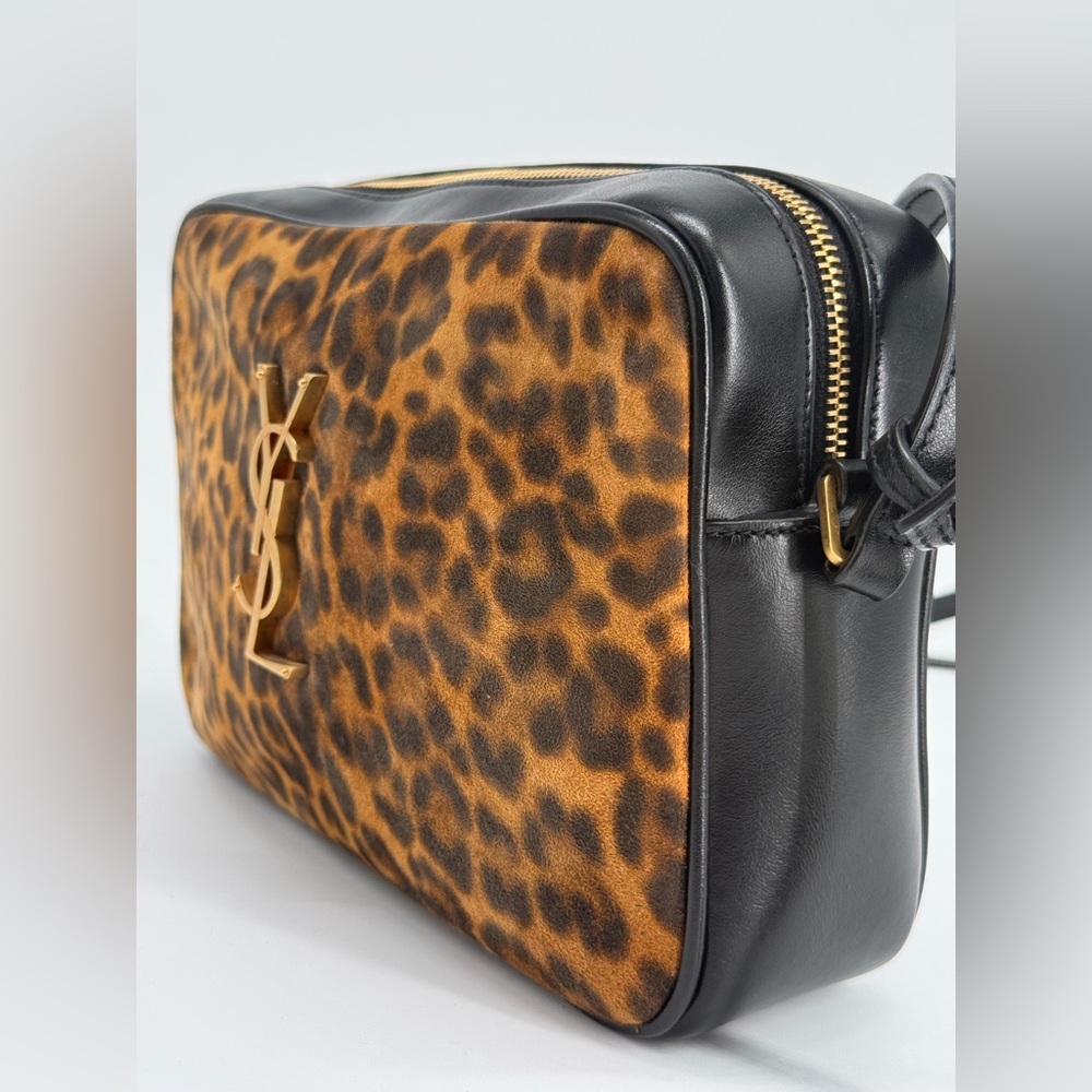 Saint Laurent Leopard Print Lou Camera Crossbody Bag - Picture 6 of 16